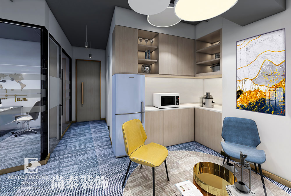 深圳寶安萬駿匯100㎡外貿電子公司辦公室裝修效果圖